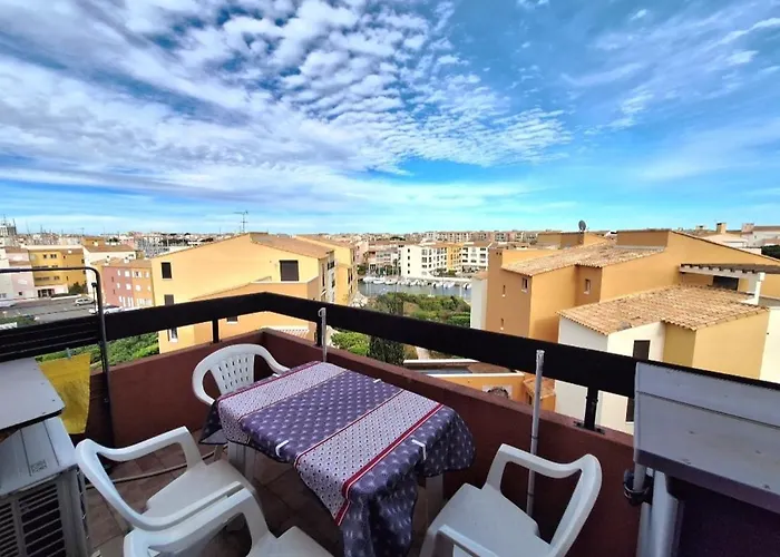 Cap D'agde - Lumineux 2 - 4 Personnes Terrasse Avec Vue アパート