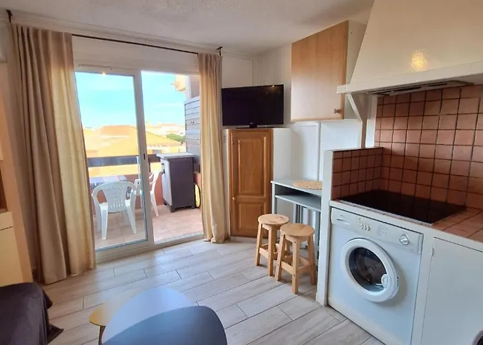 Cap D'agde - Lumineux 2 - 4 Personnes Terrasse Avec Vue דירה אגדה