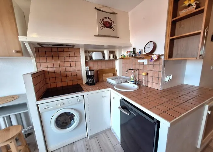 Cap D'agde - Lumineux 2 - 4 Personnes Terrasse Avec Vue דירה אגדה